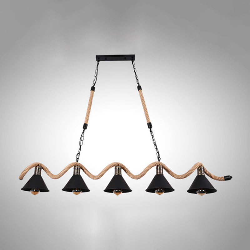 Industrial Island Light Minimalist Hanging Lighting Fixture for Dining Room