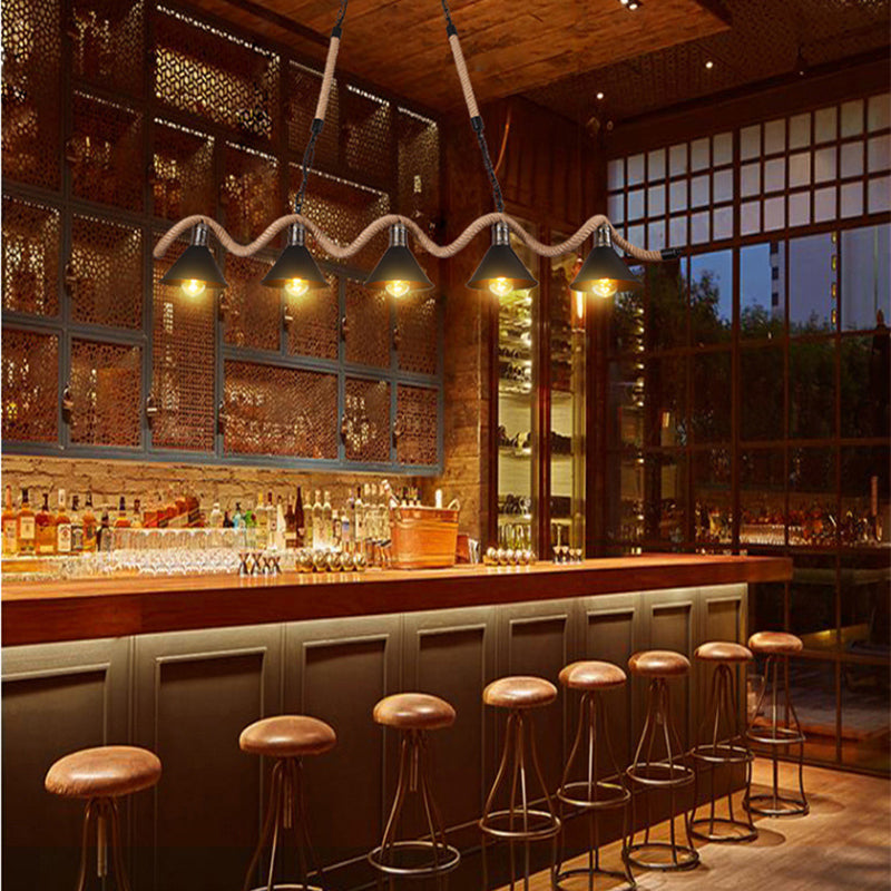 Industrial Island Light Minimalist Hanging Lighting Fixture for Dining Room