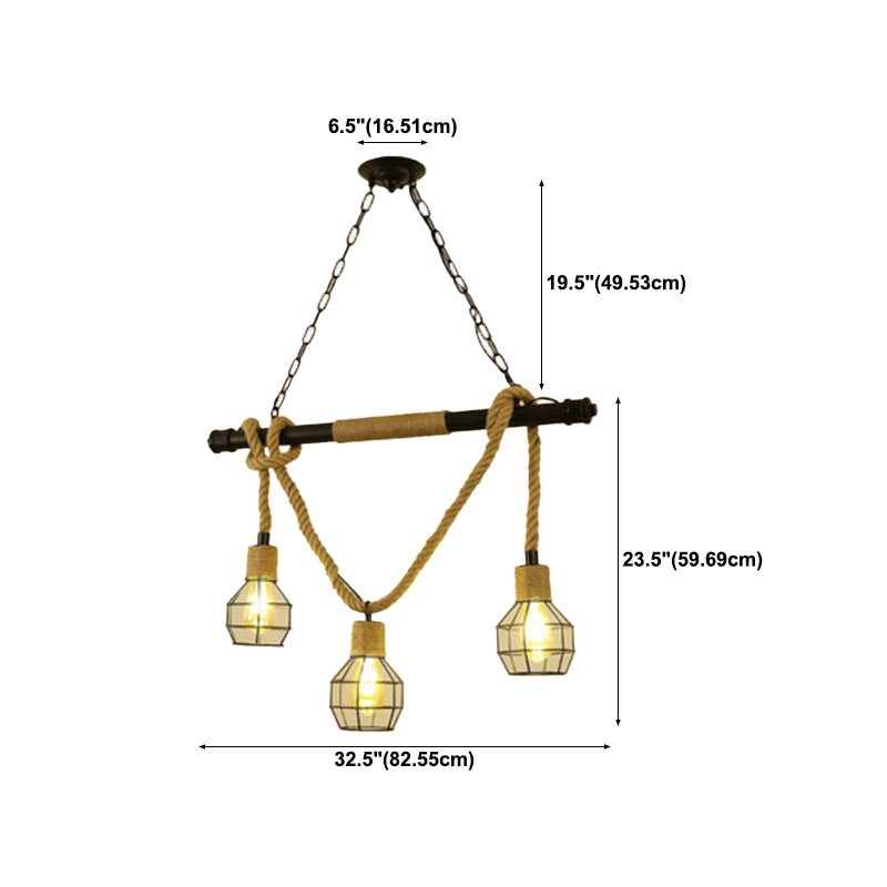 Industrial Island Light Minimalist Hanging Lighting Fixture for Dining Room