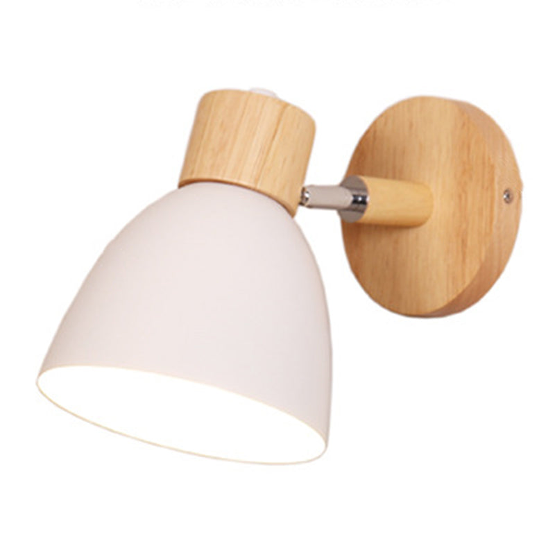 Modern Wood/Metallic Wall Light Polish Finish Lighting for Living Room