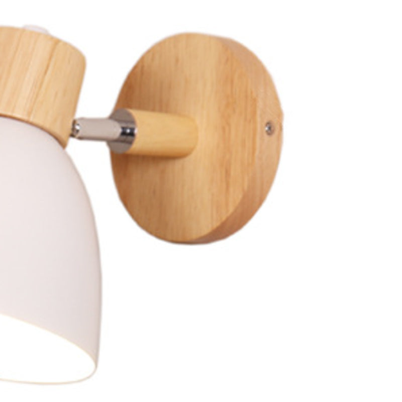Modern Wood/Metallic Wall Light Polish Finish Lighting for Living Room