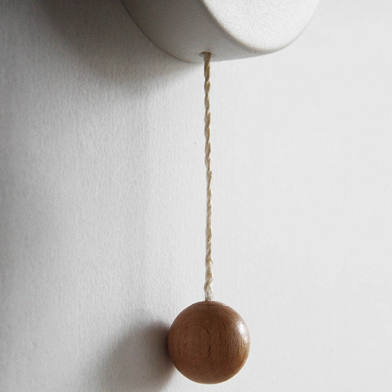 Contemporary Wood Wall Light Polish Finish Lighting for Dining Room