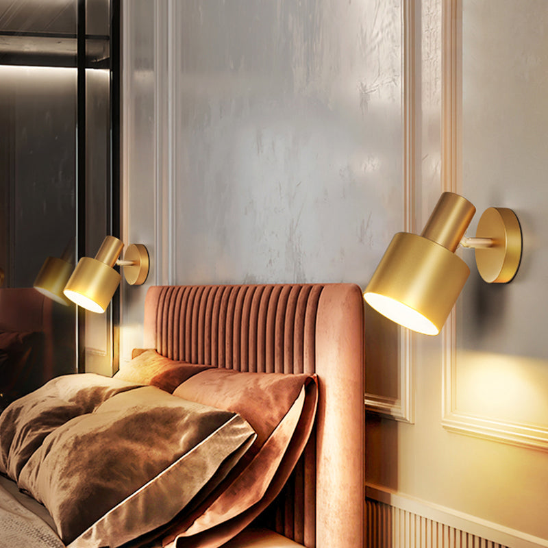 Polished Finish Single Modern Wall Mounted Sconce Metal LED Wall Light