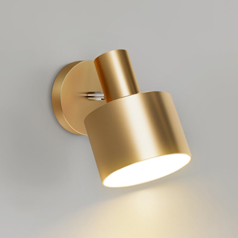 Polished Finish Single Modern Wall Mounted Sconce Metal LED Wall Light
