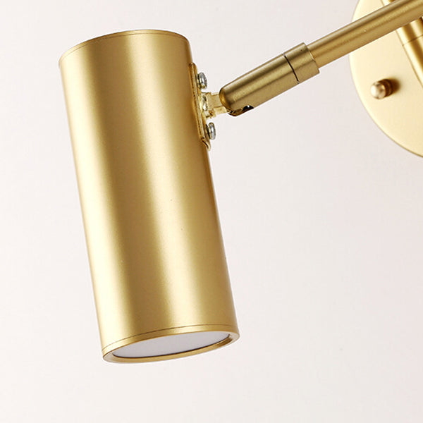 Modern Minimalist 1-Light Wall Lamp Aluminium Cylindrical Reading Wall Light for Bedroom