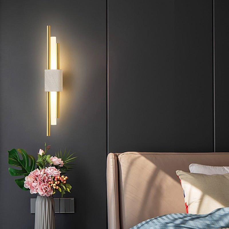 Modern Luxury LED Wall Lamp Iron Cylindrical Wall Sconce with Acrylic Shade