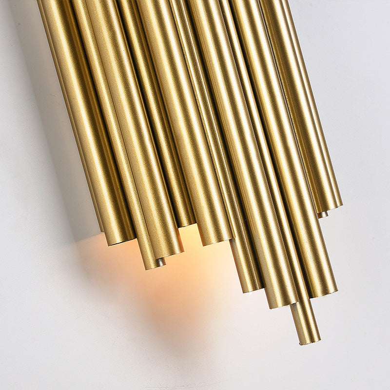 Modern Luxury Geometric Wall Lamp Iron 2-Light Wall Light in Gold