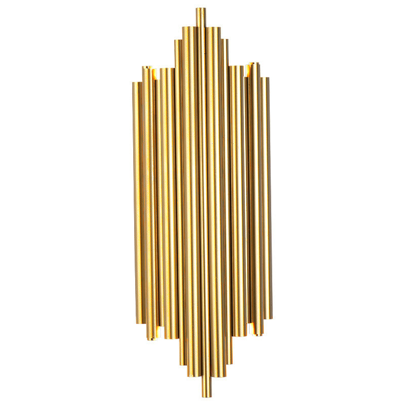 Modern Luxury Geometric Wall Lamp Iron 2-Light Wall Light in Gold