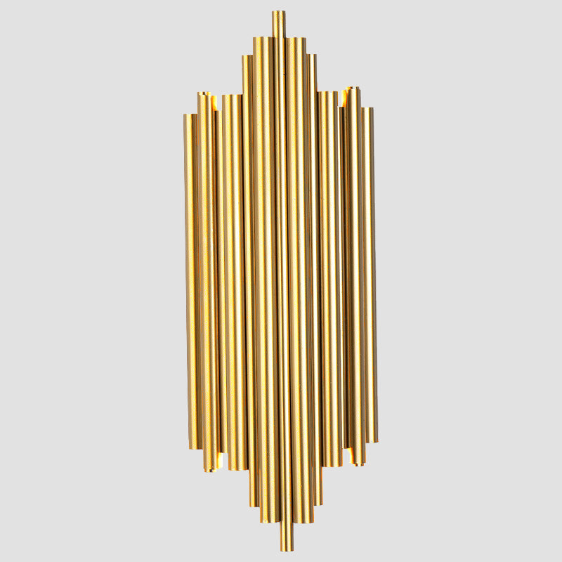 Modern Luxury Geometric Wall Lamp Iron 2-Light Wall Light in Gold