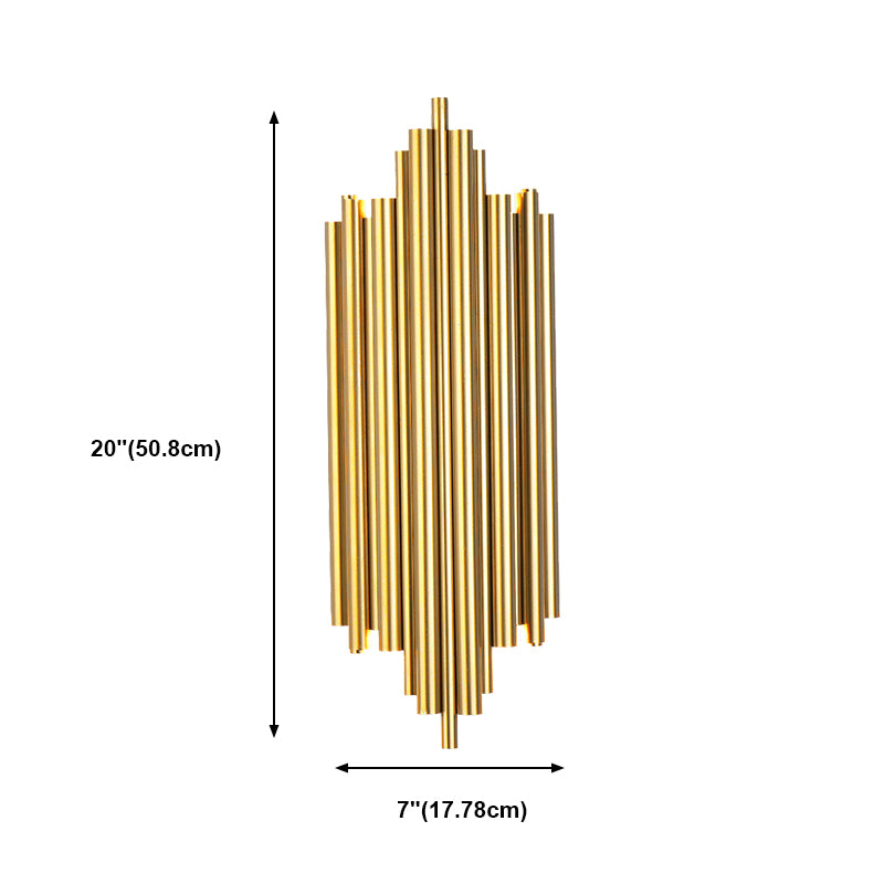 Modern Luxury Geometric Wall Lamp Iron 2-Light Wall Light in Gold