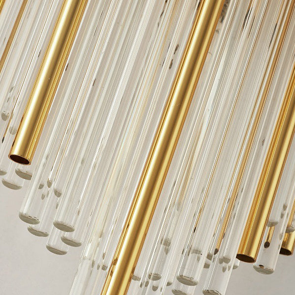 Modern Luxury Geometric Wall Lamp Metal 2-Light Wall Light with Crystal Shade