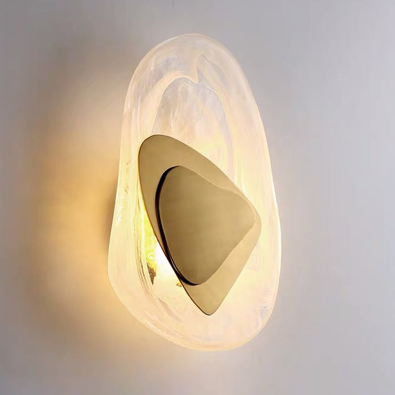 Modern Creative LED Wall Light Geometric Glass Wall Lamp for Interior Spaces