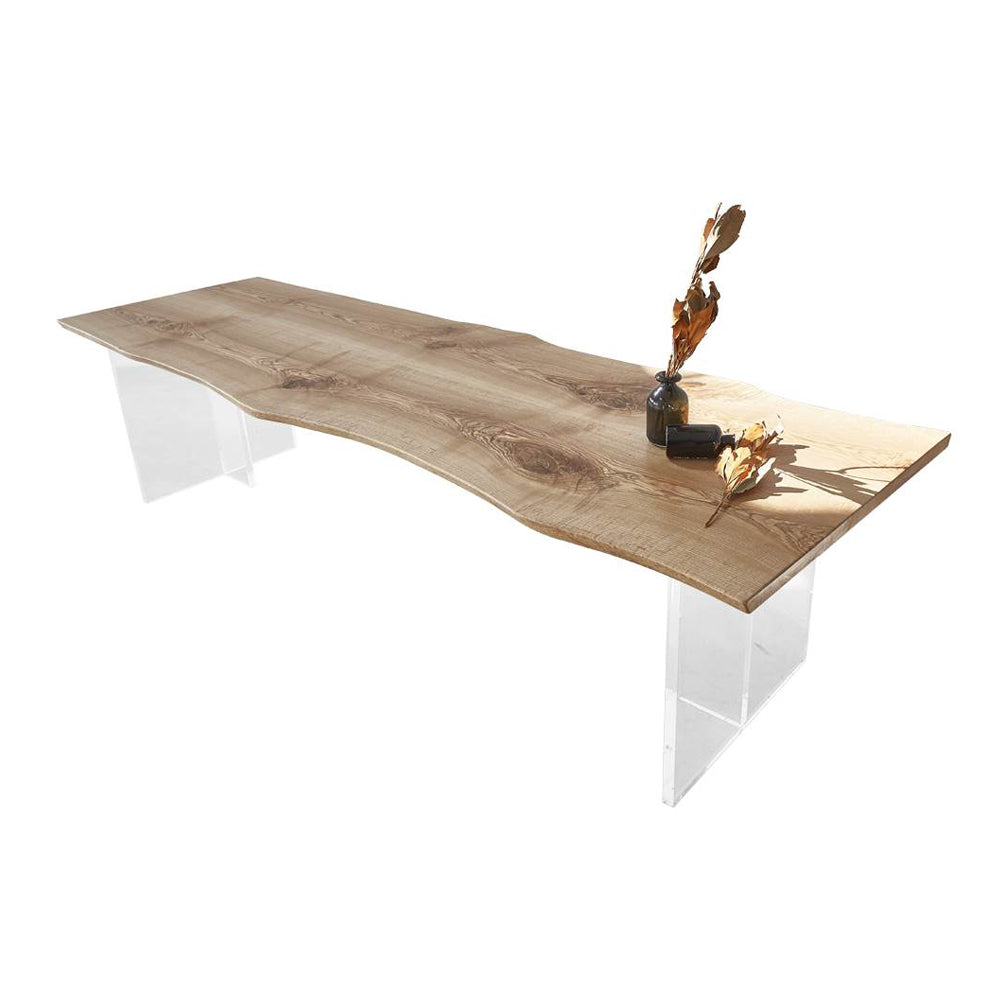 Contemporary Simple Style Writing Desk Irregular Wood Desk for Dining Room and Office