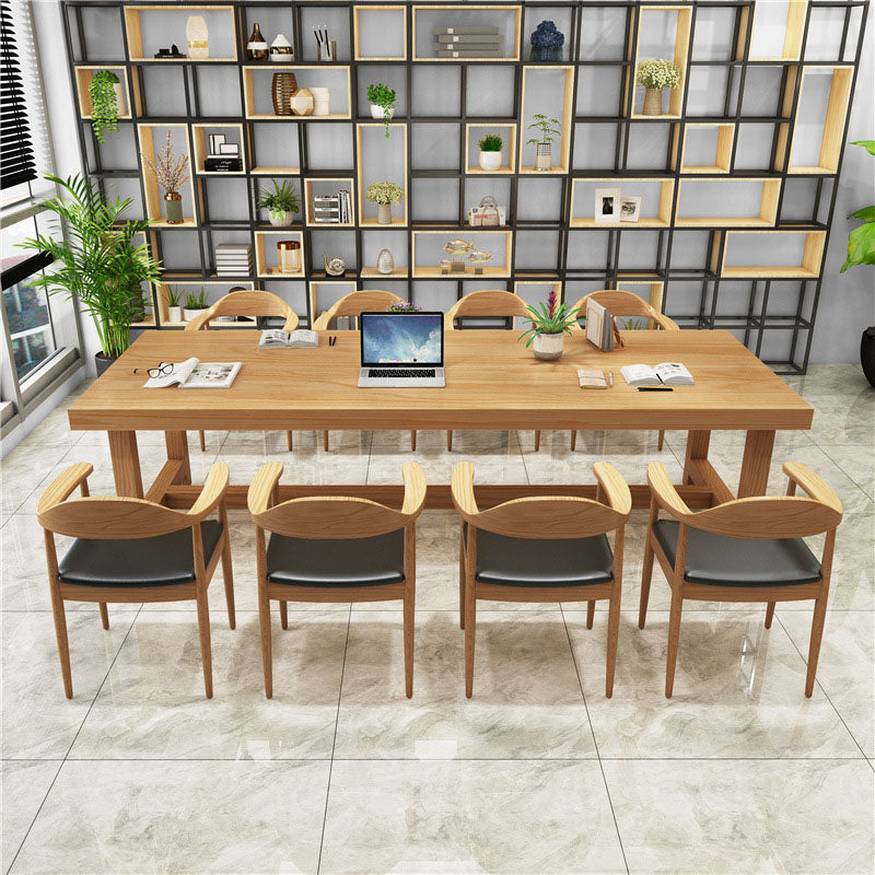 Solid Wood Meeting Desk 30-inch Height Rectangular Desk for Office