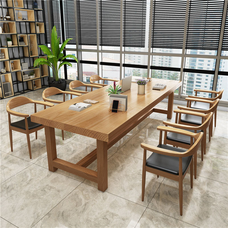 Solid Wood Meeting Desk 30-inch Height Rectangular Desk for Office