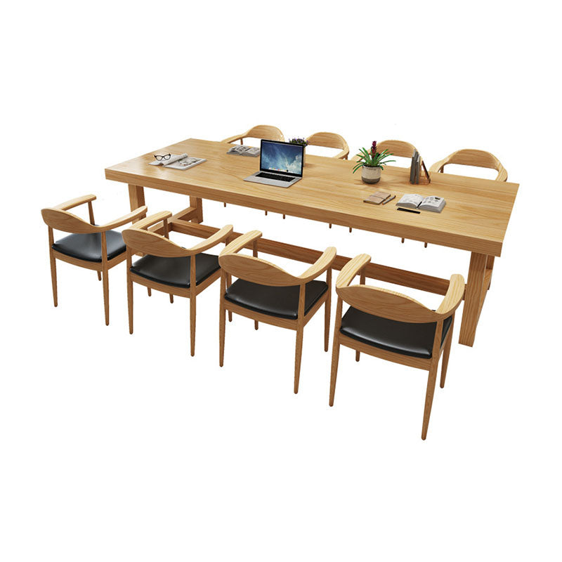 Solid Wood Meeting Desk 30-inch Height Rectangular Desk for Office