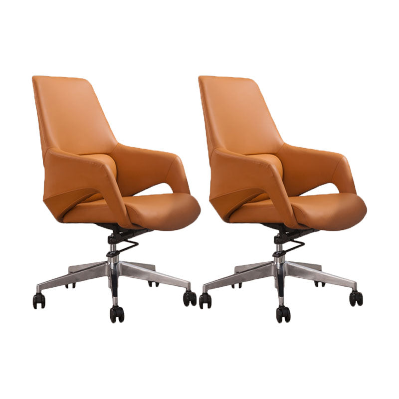 Modern Upholstered Office Chair Ergonomics Task Chair with Metal Base