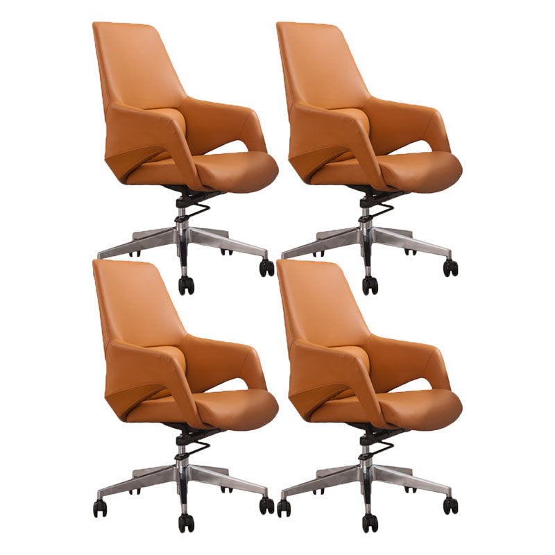 Modern Upholstered Office Chair Ergonomics Task Chair with Metal Base