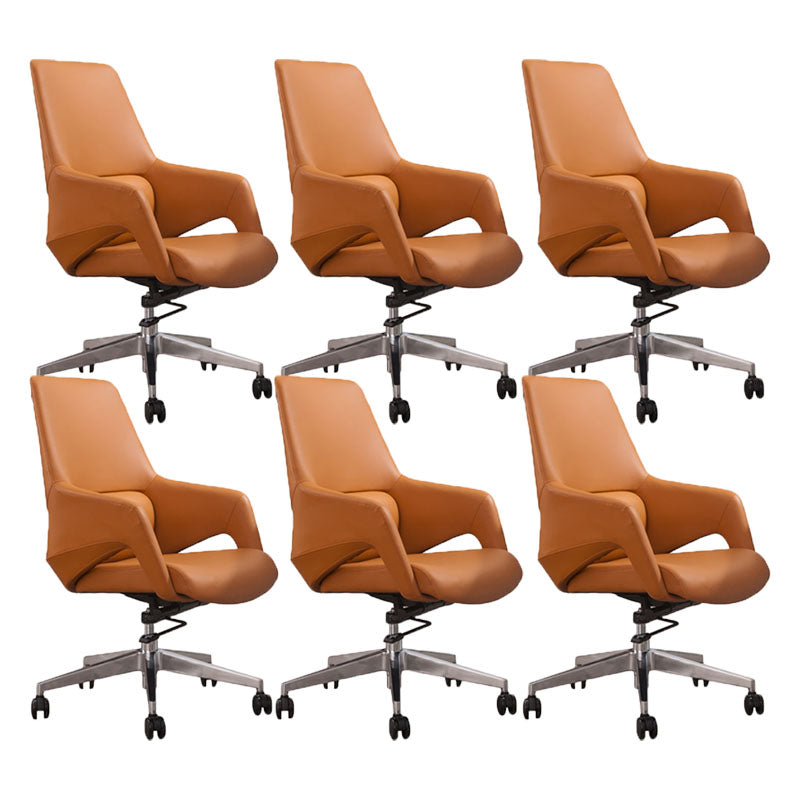 Modern Upholstered Office Chair Ergonomics Task Chair with Metal Base