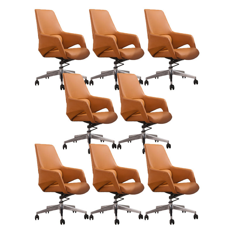 Modern Upholstered Office Chair Ergonomics Task Chair with Metal Base