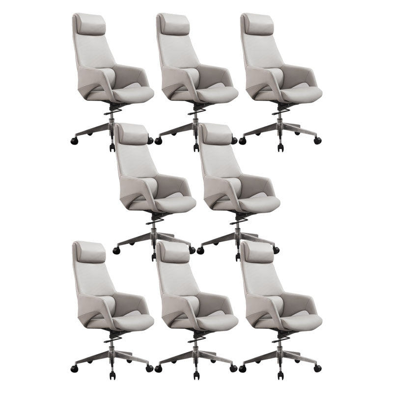 Modern Upholstered Office Chair Ergonomics Task Chair with Metal Base