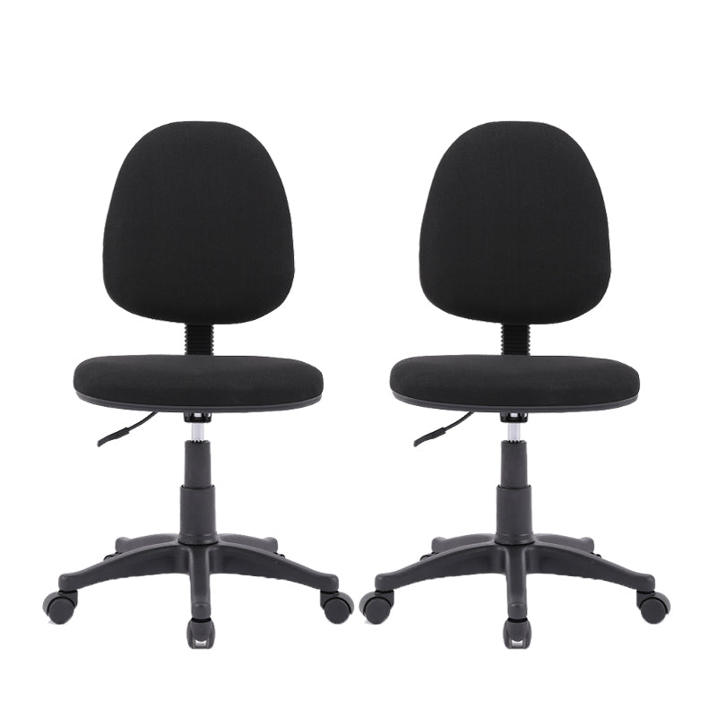 Mid-Back Swivel Office Chair Lumbar Support Desk Chair with Wheels