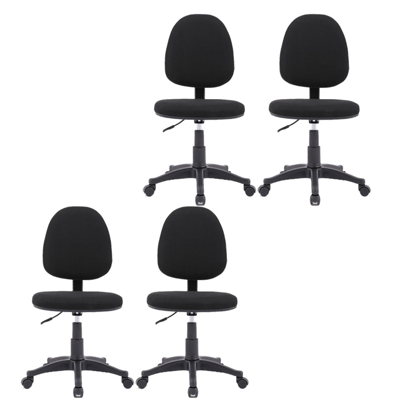 Mid-Back Swivel Office Chair Lumbar Support Desk Chair with Wheels