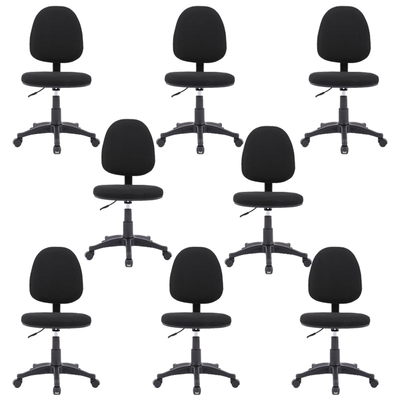 Mid-Back Swivel Office Chair Lumbar Support Desk Chair with Wheels