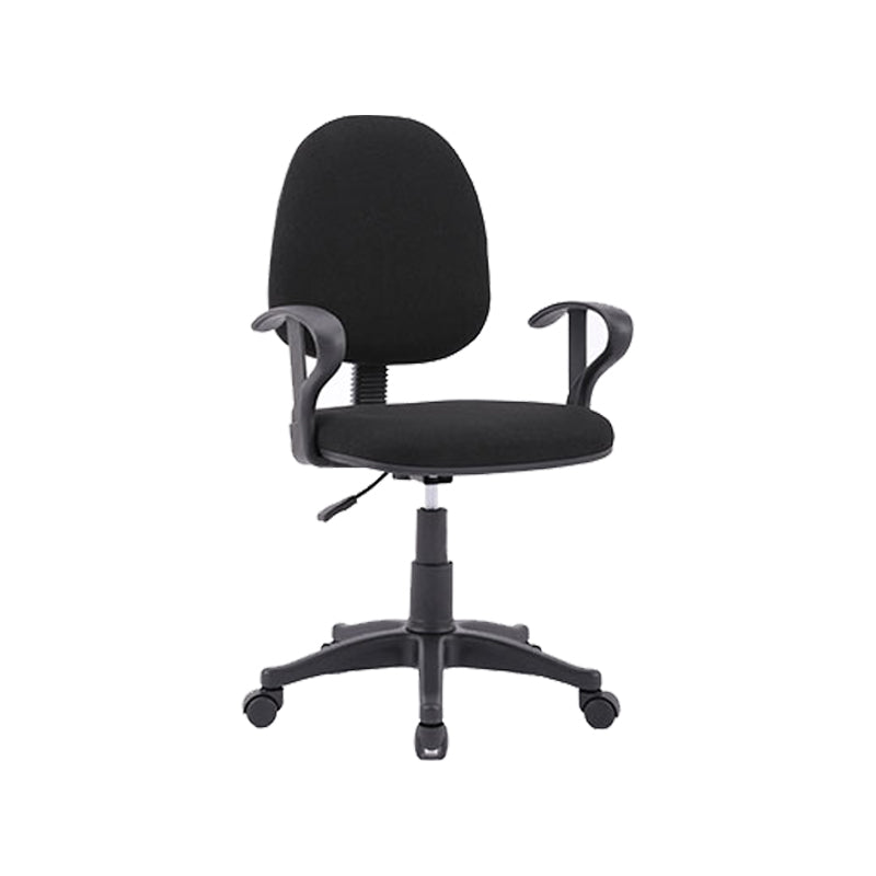 Mid-Back Swivel Office Chair Lumbar Support Desk Chair with Wheels