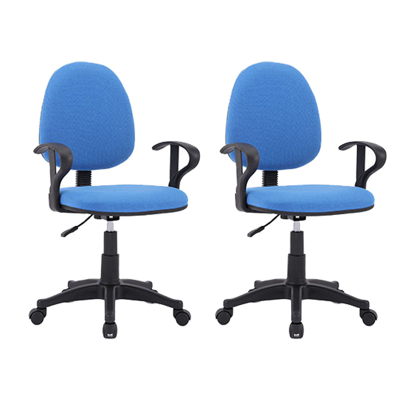 Mid-Back Swivel Office Chair Lumbar Support Desk Chair with Wheels