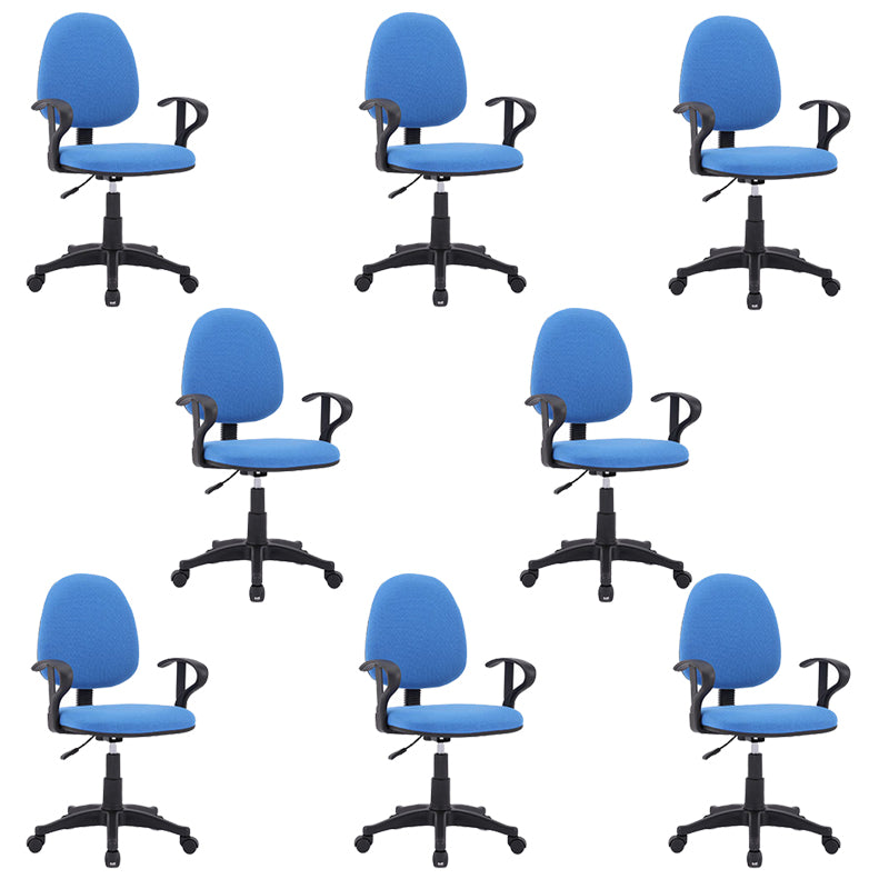 Mid-Back Swivel Office Chair Lumbar Support Desk Chair with Wheels