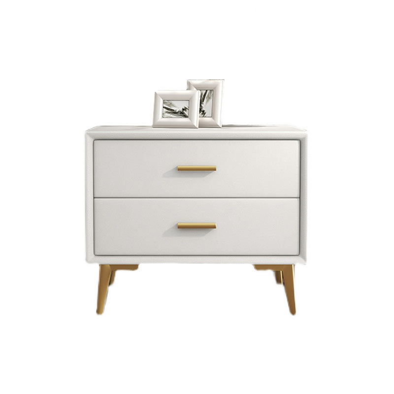 1-Drawer Nightstand 18.5" H Wooden Bed Nightstand with 4 Legs