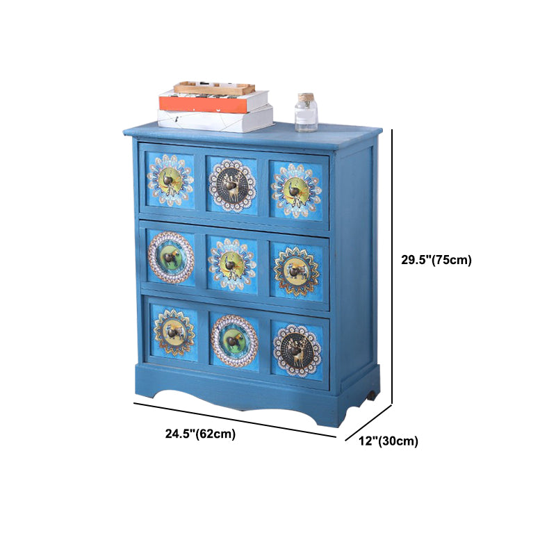 12" D Solid Wood Storage Chest Traditional Lingerie Chest with Drawers