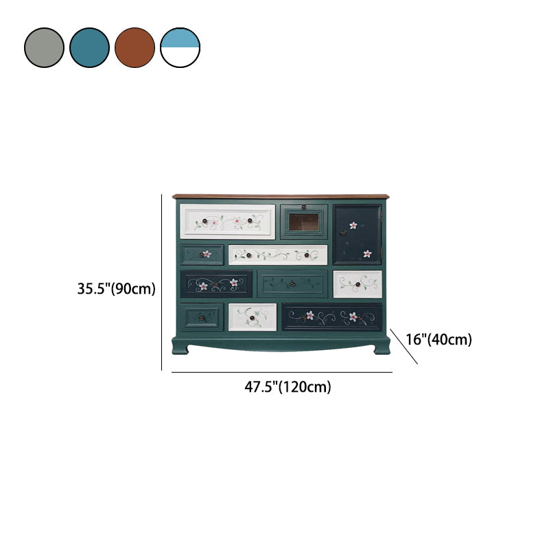 Wooden Storage Chest Vintage Bedroom Storage Chest Dresser with 10 / 12 Drawers