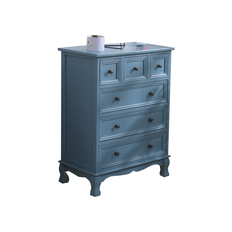 14" D Solid Wood Storage Chest Traditional Vertical Lingerie Chest with Drawers