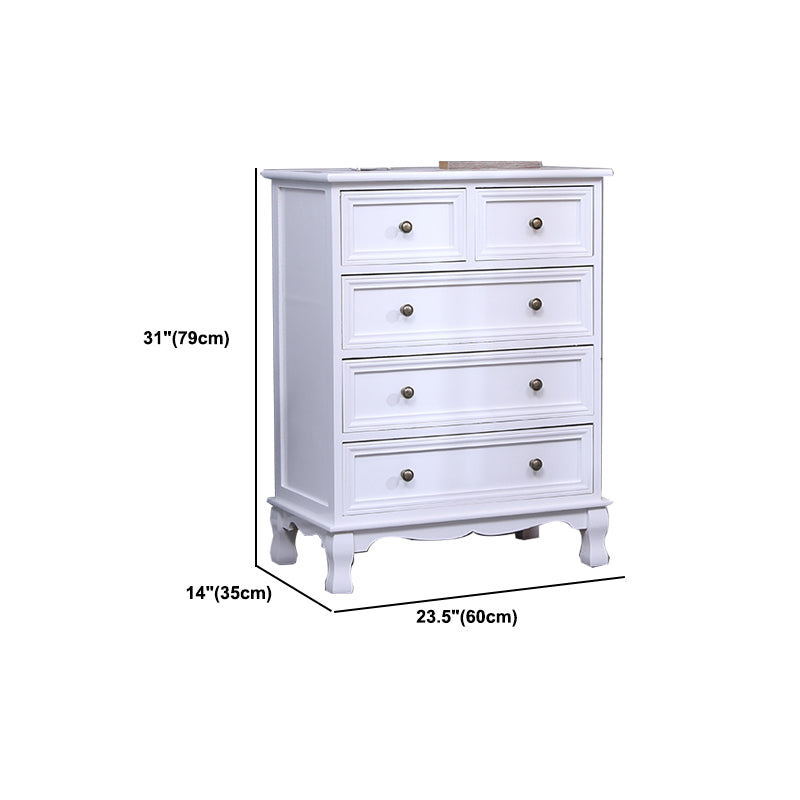 14" D Solid Wood Storage Chest Traditional Vertical Lingerie Chest with Drawers