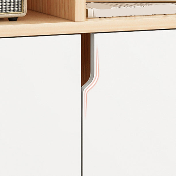 Wooden Standard Bookcase 12" D with Doors Closed Back Vertical Bookshelf