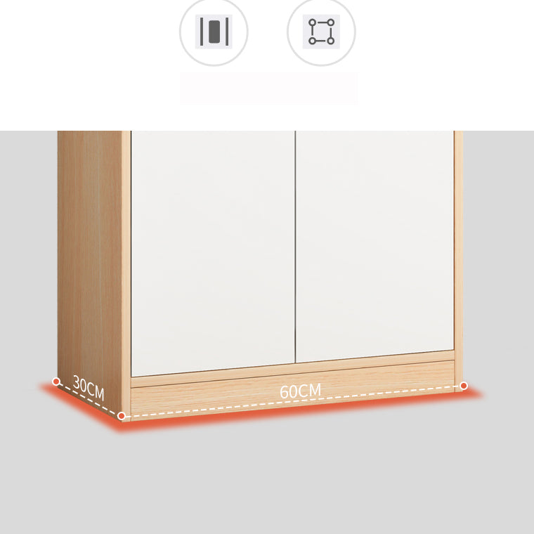 Wooden Standard Bookcase 12" D with Doors Closed Back Vertical Bookshelf