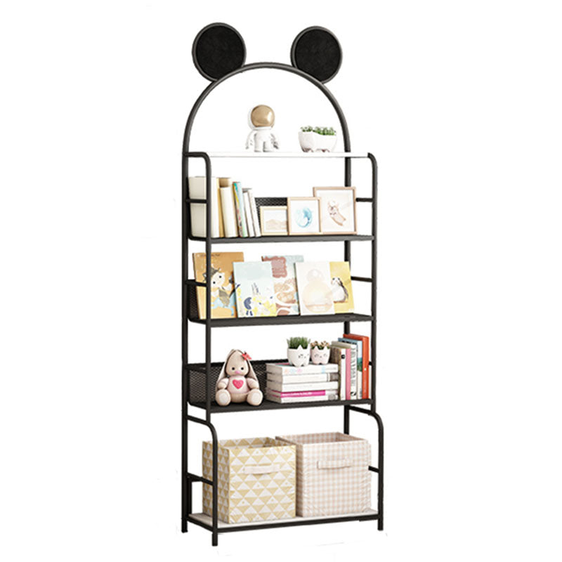 Modern Metal Bookshelf Etagere Vertical Open Shelf Bookcase in Burnish