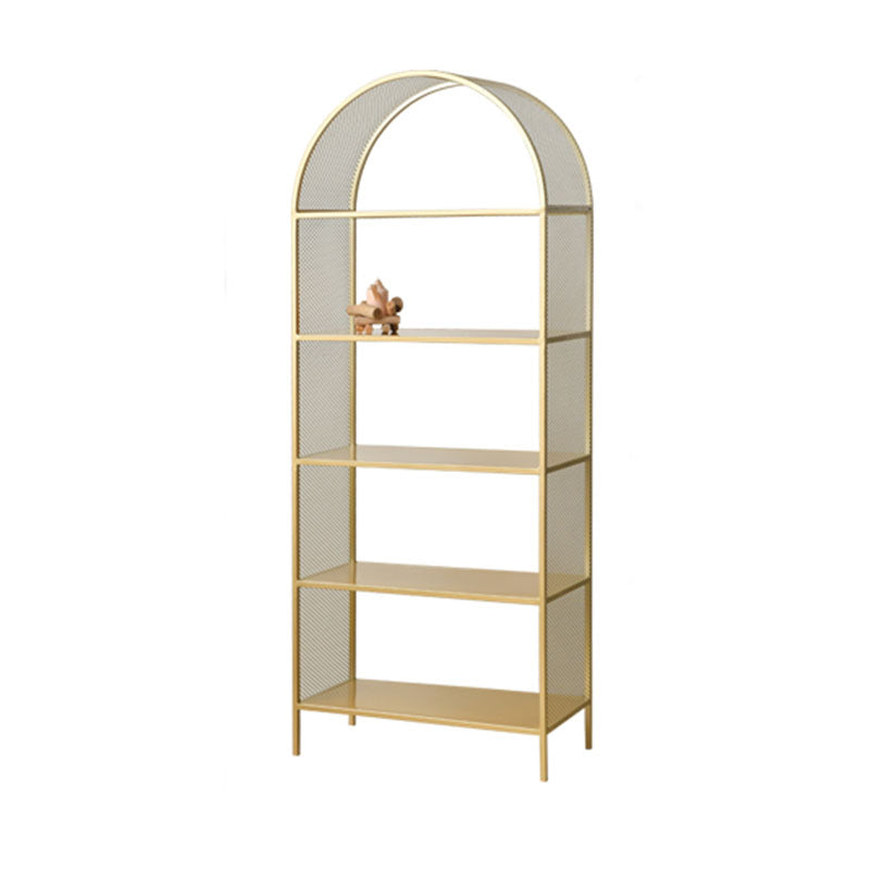 Modern Metal Bookcase Standard Vertical Open Shelf Bookshelf