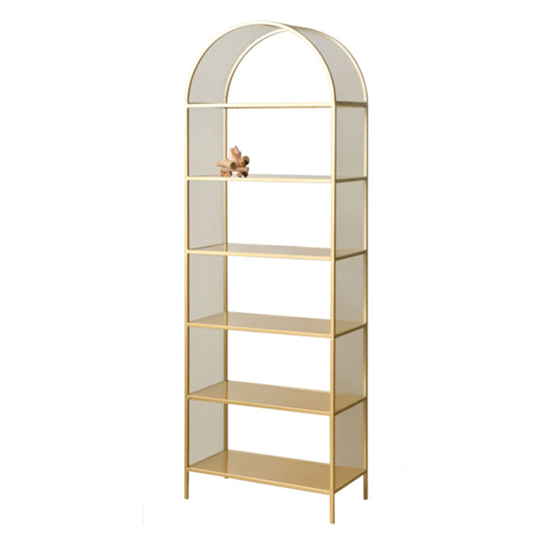 Modern Metal Bookcase Standard Vertical Open Shelf Bookshelf