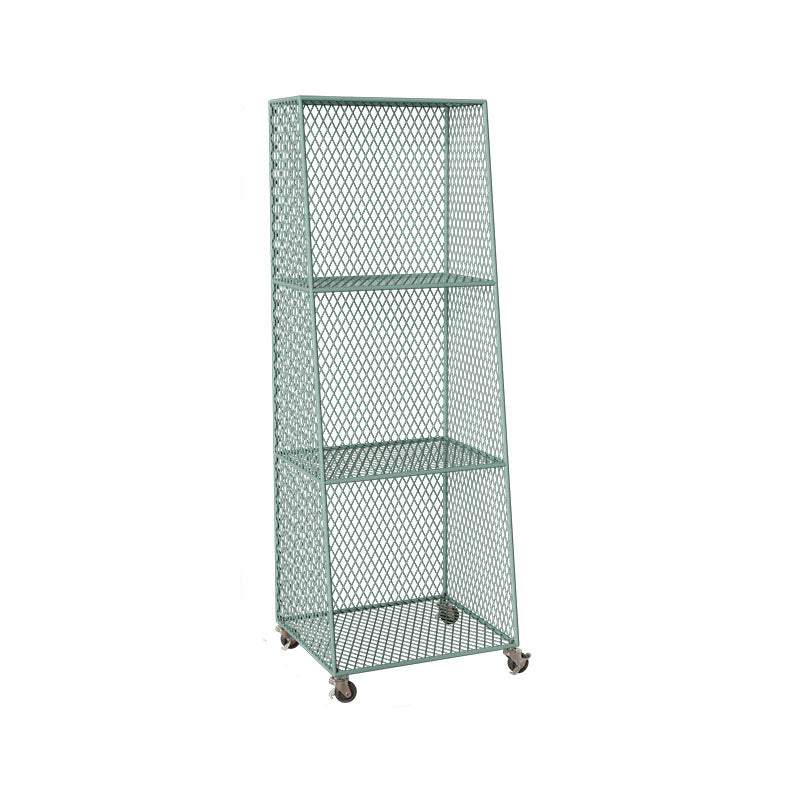 Modern Metal Bookshelf Standard Closed Back Bookcase in Burnish