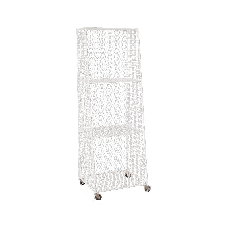 Modern Metal Bookshelf Standard Closed Back Bookcase in Burnish