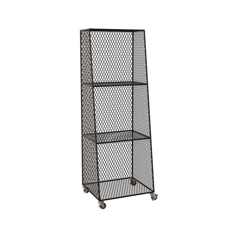 Modern Metal Bookshelf Standard Closed Back Bookcase in Burnish