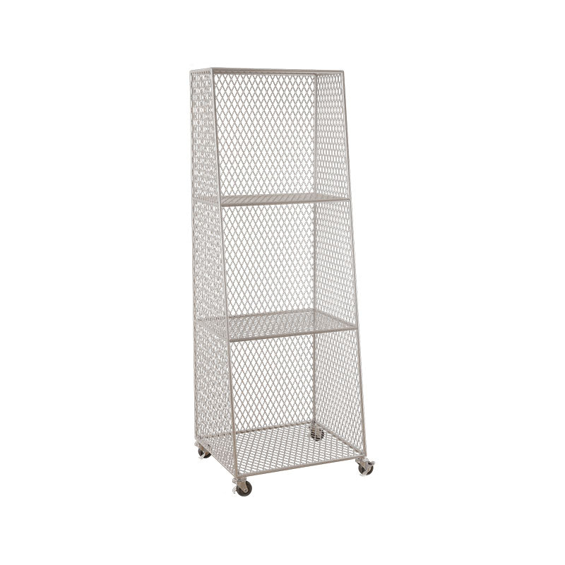 Modern Metal Bookshelf Standard Closed Back Bookcase in Burnish