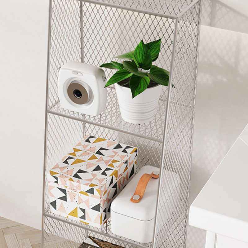 Modern Metal Bookshelf Standard Closed Back Bookcase in Burnish