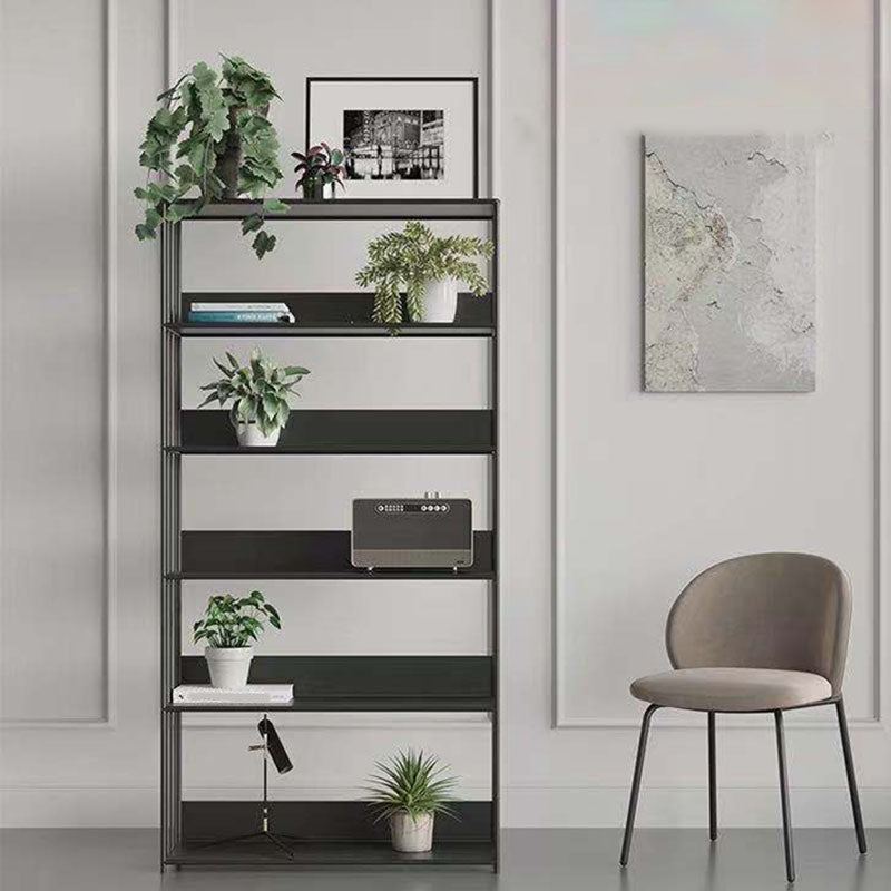 Modern Metal Bookshelf Standard Vertical Open Shelf Bookcase