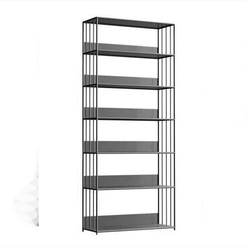 Modern Metal Bookshelf Standard Vertical Open Shelf Bookcase
