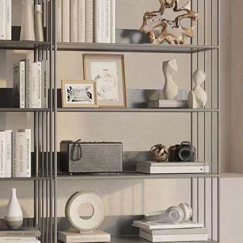 Modern Metal Bookshelf Standard Vertical Open Shelf Bookcase