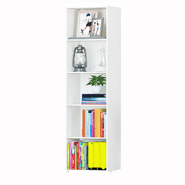 Modern Engineered Wood Bookcase Closed Back Standard Book Shelf for Living Room